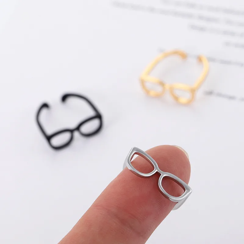 Wholesale Simple Style Glasses Copper Open Ring In Bulk