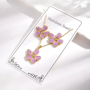 Purple / 24.2*27.3mm Chain Length 400+50mm Needle Thickness: 0.8mm / 1 Set/pack