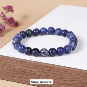 Natural Old Blue Vein Bracelet / Diameter 10.1-10.8mm (about 17-19 Pieces)