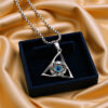 Wholesale Trendy Collaboration Popular Devil's Eye Pendant Retro Unisex Triangular Personality Hip-Hop Sweater Chain