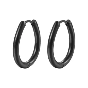 N Water Drop Ear Clip Black One