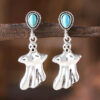 Wholesale Halloween ghost skull magic hat earrings hip hop punk style