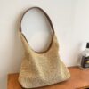 Wholesale New Ins Vintage Straw Tote Bag Shoulder Bag Women's Casual Large Capacity Summer Holiday Beach Bag