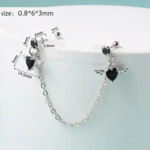 Style 2-Heart-Shaped Black Diamond
