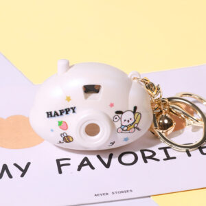 White Shell puppy + gold buckle Golden Bell / Bell