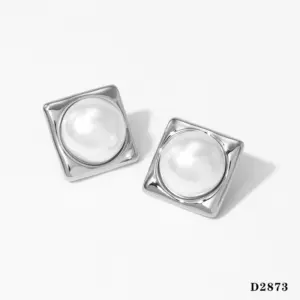 Silver Square Earrings D2873