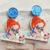 Wholesale Weather Music Course Teaching Earrings Glitter