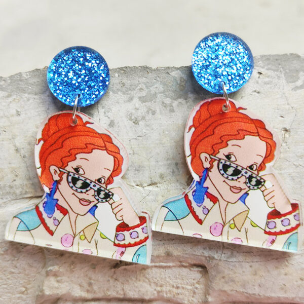 Wholesale Weather Music Course Teaching Earrings Glitter