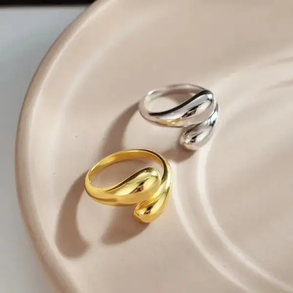 Wholesale Copper Solid Color Solid Color Open Rings