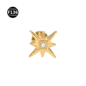 New Octagonal Star Gold / 1.2x10mm M0.9
