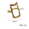 Wholesale PVD Coated Real Gold Plated 18K Gold Geometric 304 Stainless Steel Modern Style Simple Style IG Style Waterproof Non Tarnish Open Rings