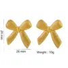 Wholesale 304 Stainless Steel Irregular Bow Knot Shell PVD Coated 18K Gold Plated Elegant Ear Studs