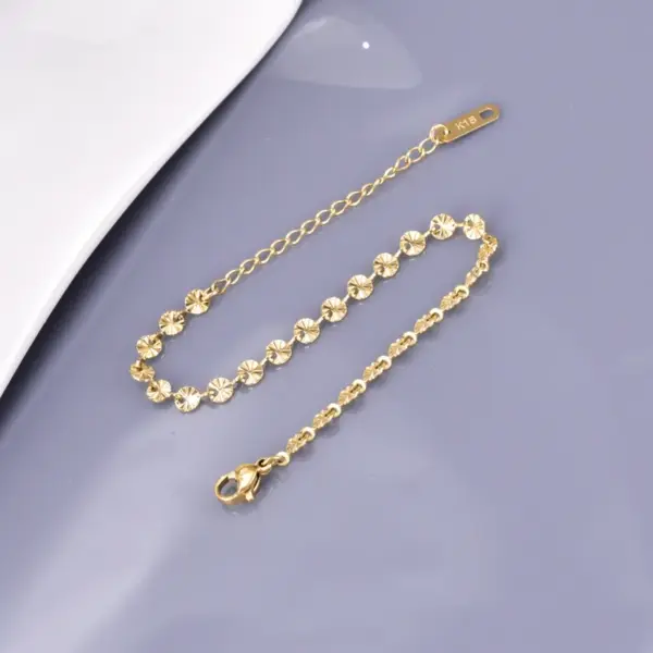 304 Stainless Steel Geometric Ion Plating (IP) 18K Real Gold Plated Elegant Simple Style Waterproof Non Tarnish Gold Bracelets
