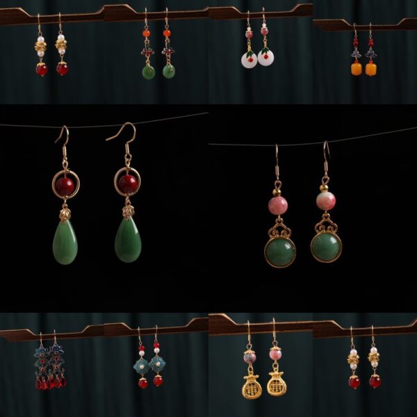 Wholesale Vintage court style ethnic antique earrings
