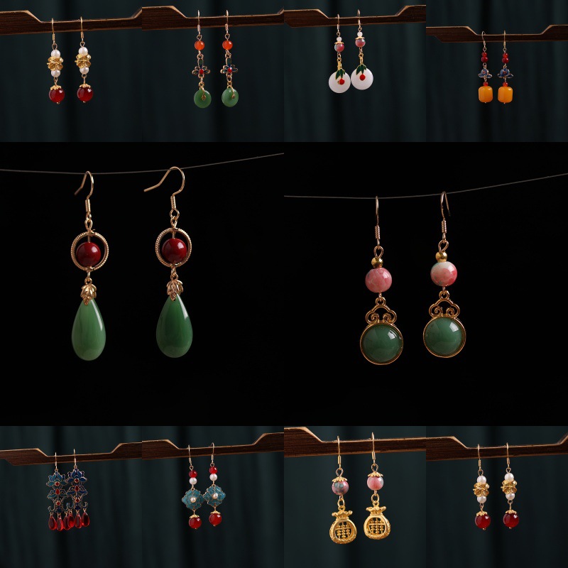 Wholesale Vintage court style ethnic antique earrings