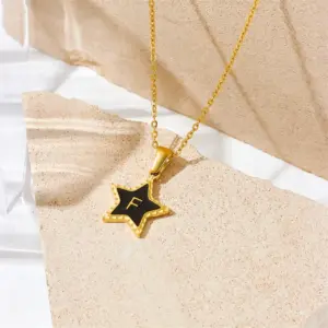 F Letter Gold Necklace