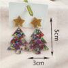 Wholesale Christmas gingerbread man acrylic earrings