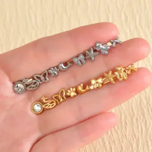 Wholesale Stainless Steel Animal Pattern Ear Cuff Devil Head Butterfly Spider Design Unisex Fairy Style Titanium Jewelry Ear Studs