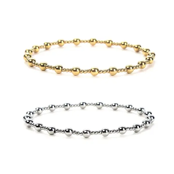 Basic Geometric Stainless Steel Plating Bracelets 1 Piece