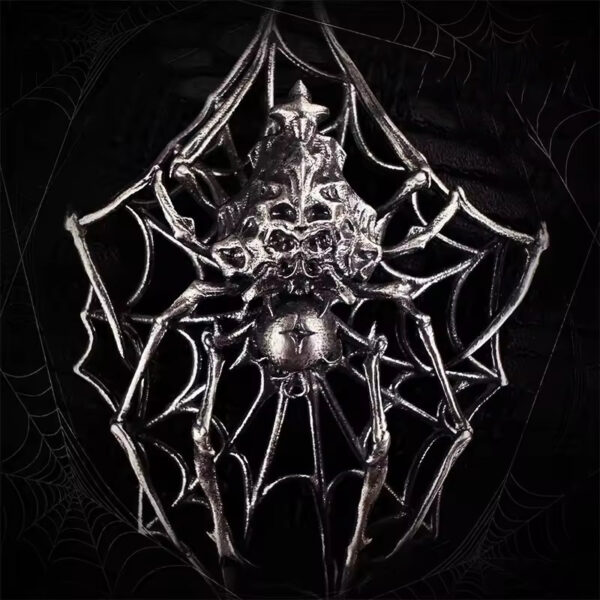 oly-7312e02a884925fcddb49a983abafe1a Wholesale New Dark Spider Pendant Necklace European and American Stylish Exaggerated Gothic Halloween Spider Web Jewelry