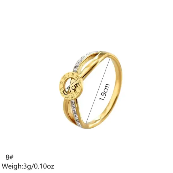 Wholesale PVD Coated Real Gold Plated 14K Gold Geometric 304 Stainless Steel Retro Classic Style Waterproof Non Tarnish Rings