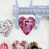 Wholesale Vertical hole big 40*45mm cartoon printed love beaded OLY Exclusive