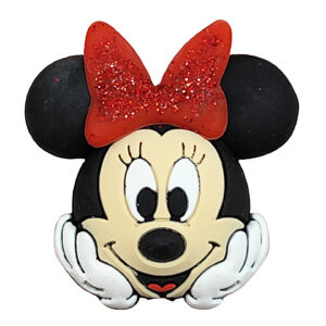 Big red bow Mickey Mouse + glitter-Z
