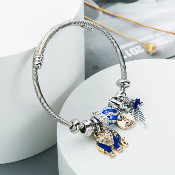Fashion Geometric 304 Stainless Steel Alloy Sier Plated Artificial Gemstones In Bulk