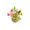 Wholesale 1:12 dollhouse accessories dollhouse mini clay flower round fruit flower basket fruit basket model