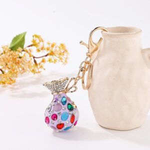 Diamond-encrusted small lucky bag [purple]