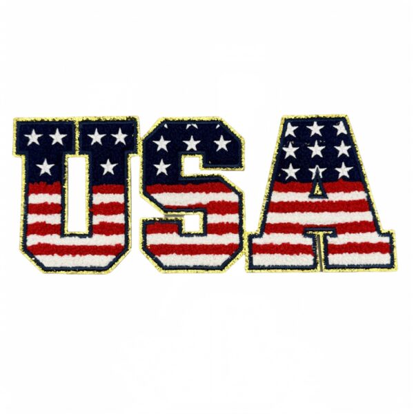 oly-732fb6d7da0343518e34e7a8ce9e328f Wholesale In-Stock Chenille Independence Day Letter Patches Badges Patches Clothing Aessories Towel Embroidery Aessories Manufacturer