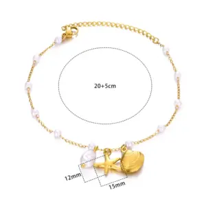Anklet Hj460 / Gold (Including Chain)