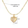 Wholesale Jewelry Elegant Sweet Simple Style Pentagram Heart Shape Bee Copper Zircon 18K Gold Plated Enamel Inlay Pendant Necklace