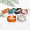 Wholesale Bohemian minimalist style imitation gold thread multi-layer PU leather women's bracelet with magnetic clasp.