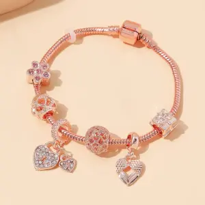 Wholesale Heart Copper Fashion Snap Button Bangle