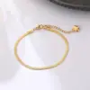 PVD Coated Real Gold Plated 14K Gold Geometric 304 Stainless Steel Simple Style Waterproof Non Tarnish 304 Stainless Steel Bracelets