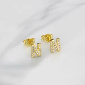 TE-01-N Letter N / Gold Plated Electroplated Color Retention