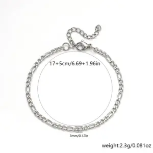 3mm Figaro / Steel Color