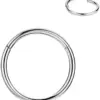 1 Piece 316L Stainless Steel Nose Rings & Studs Round Waterproof Non Tarnish Surgical Steel Nose Ring