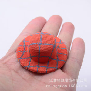 Retro printed plaid orange