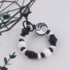 Wholesale Star Moon Yin Yang Pattern Personalized Beaded Pen Silicone Bracelet Key Ring Beaded Mobile Phone Bag Pendant