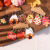 Wholesale Autumn-themed maple leaf and pumpkin earrings
