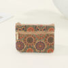 Wholesale Original wood grain double layer coin purse card case key case data cable storage bag