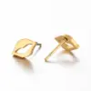 PVD Coated Real Gold Plated Heart Shape Stainless Steel Simple Style Waterproof Non Tarnish Ear Studs
