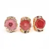 Wholesale Elegant Lady Geometric Copper Inlay Natural Crystal Rings