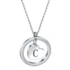 Wholesale Simple Style Letter Stainless Steel Titanium Steel Plating Pendant Necklace