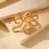 Wholesale Fashion Luxury Vacation Style Stainless Steel Ring Star Smooth Open Ring Women's Trendy Non-Fading Jewelry Accessory