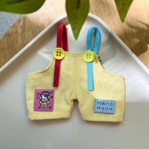 Yellow kitten overalls