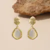 1 Pair Elegant Geometric 304 Stainless Steel 18K Gold Plated Drop Earrings