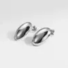 Wholesale 1 Pair Simple Style Oval 304 Stainless Steel 18K Gold Plated Stainless Steel Earrings